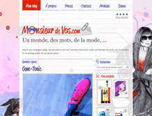 Tablet Screenshot of monsieurdevos.com